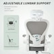 image 5 of HOMCOM Ergonomic Mesh Office Chair with Headrest, Lumbar Support, Grey