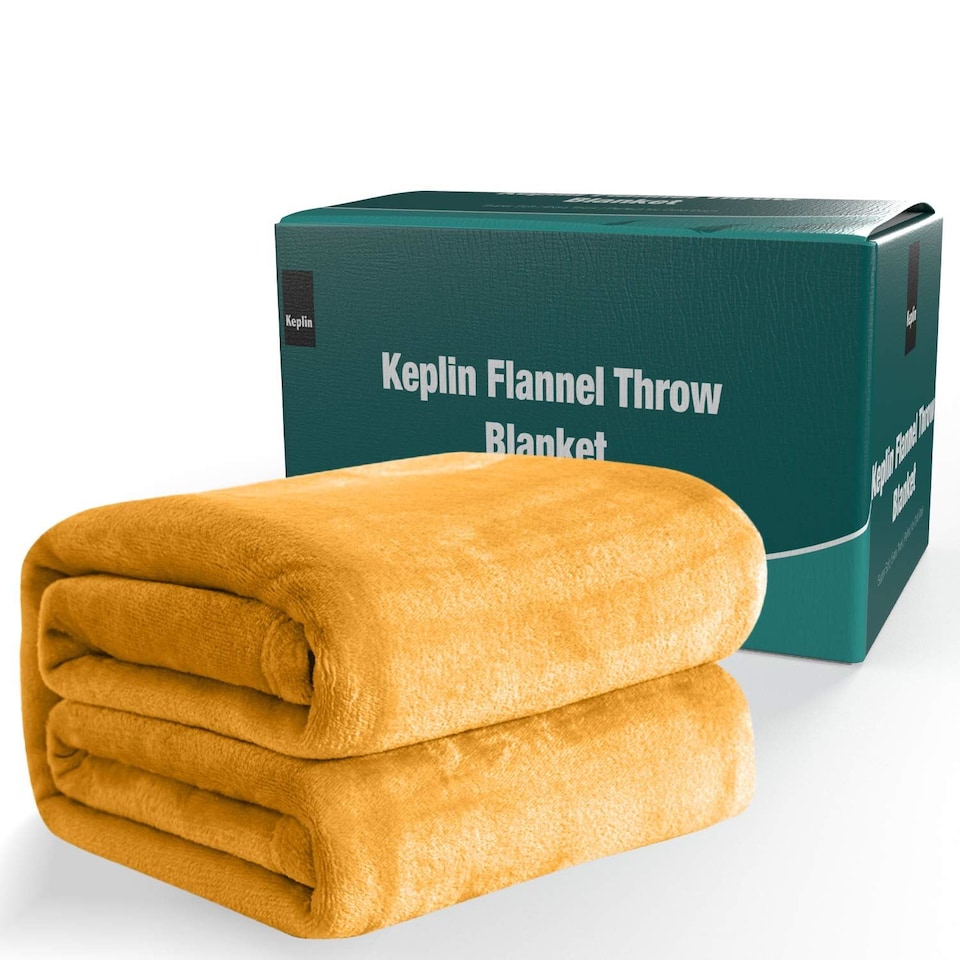 image 1 of Keplin Flannel Fleece Throw Blanket Soft Plush Microfibre Bedspread