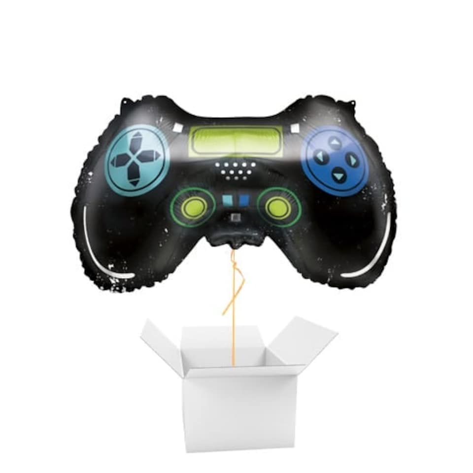 Gaming Controller Shaped Helium Foil Balloon - Inflated Balloon in a Box | Multi