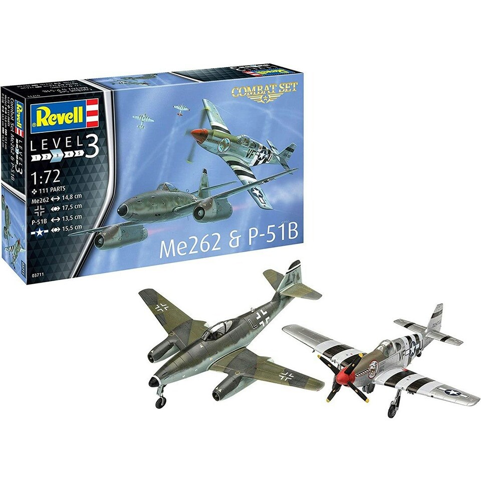 image 1 of Revell Combat Set Me262 & P-51B 1:72