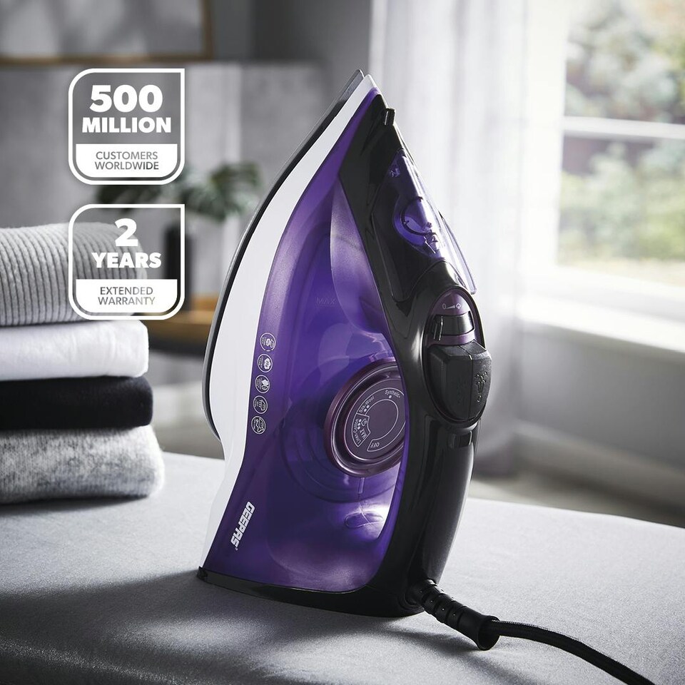 image 1 of GEEPAS Steam Iron 2400W Purple