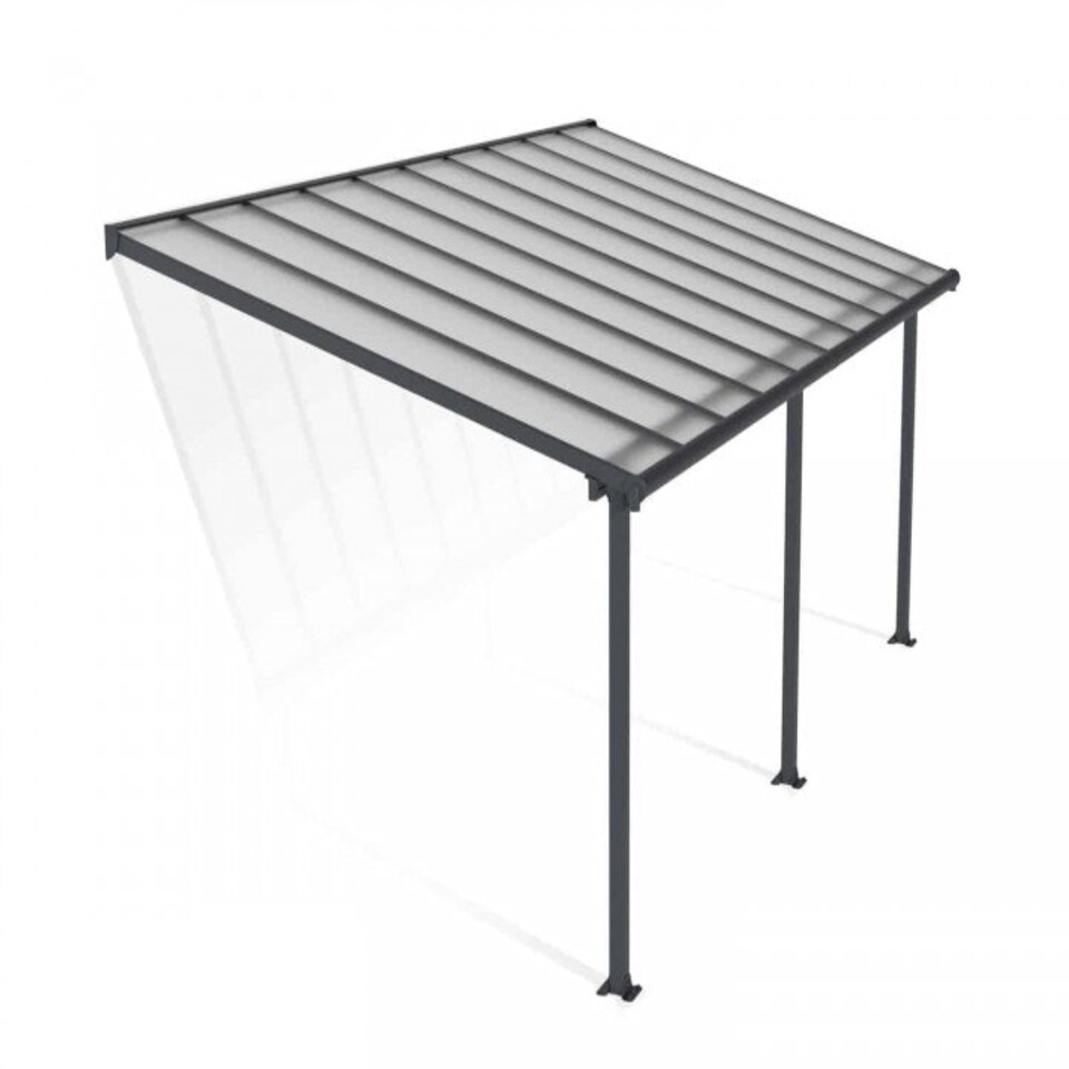 image 1 of Patio Cover Olympia 3 x 6.10 Clear - Polycarbonate - L619 x W300 x H305 cm - Grey Grey