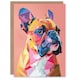 image 1 of Lover Geometric French Bulldog Portrait Him Her Birthday Card
