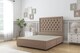 image 1 of Sloomy Montana Mink Plush Divan Bed Base 2 Drawers Foot-End With 54 Inch Floor Standing Headboard | Brown | Mink | King | 1