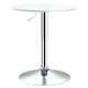 image 2 of HOMCOM Bar Table Adjustable Height Round Bistro Table with Swivel Top Metal Frame Counter Surface Stylish Kitchen Conservatory White
