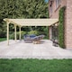 image 1 of Wall Mounted Double Premium Pergola 3 Posts - Wood - L240 x W540 x H270 cm - Light Green