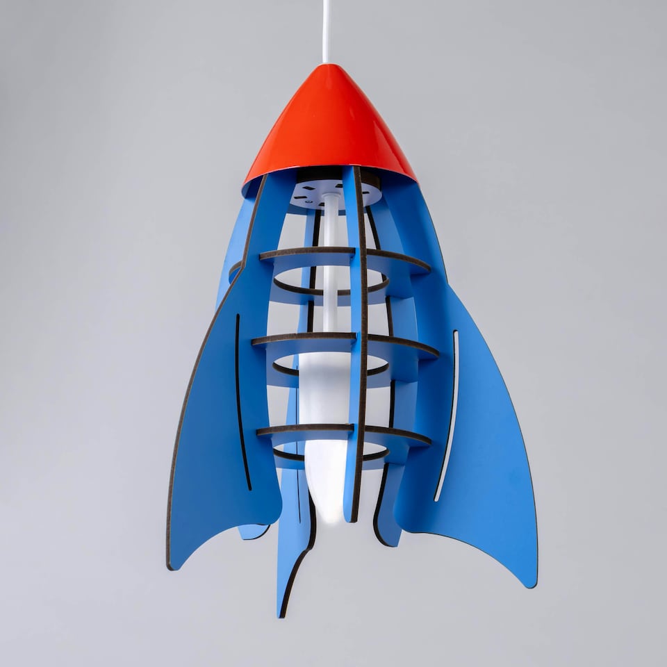 image 1 of BHS Glow Rocket Ceiling Pendant Light, Blue