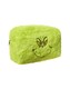 image 1 of The Grinch Makeup Bag | Ladies Green Cosmetic Pouch with Grinch Character Face | Adults & Teens Travel Beauty Case | Classic Cartoon Movie Merchandise Gift | Green | Green