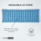 image 6 of Homescapes Garden Bench Cushion Luxury 2 Seater 100% Cotton Indoor Outdoor Seat Pad Blue | 108 x 42 cm