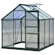 image 6 of Outsunny 6x6ft Walk-In Polycarbonate Greenhouse Plant Grow Galvanized