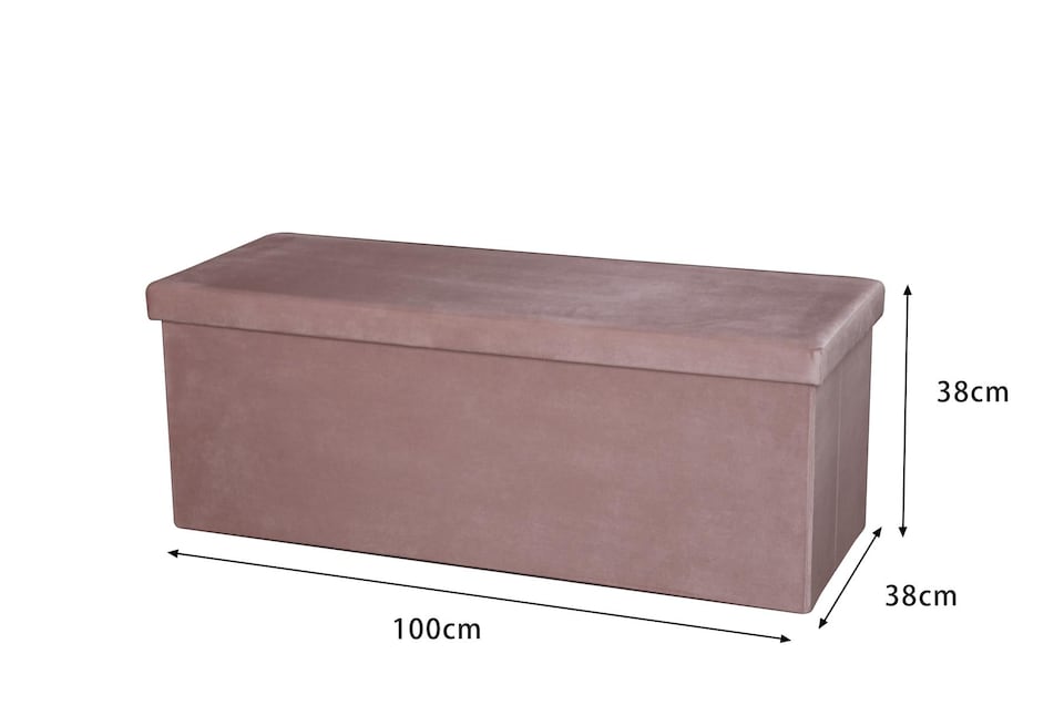 image 1 of Folding Ottoman Chest Solid Sturdy Storage Bedding Box Trunk | Multi | Multicoloured