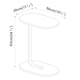 image 5 of C Shaped Oval Side End Wood & Metal Table Bedside Couch Sofa Living Room Bedroom | Multi | White
