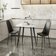 image 1 of Aspen White 80cm Square Dining Table with 2 Modern Plastic Duo Design Chairs - Compact Dining Set | Black | Black | 1