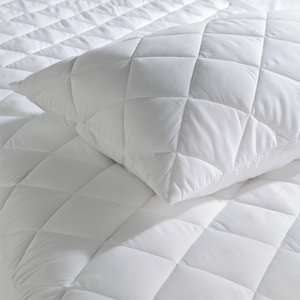 image 1 of Groundlevel Hypoallergenic Quality Quilted Pillow And Mattress Protectors Soft Touch Cover | White