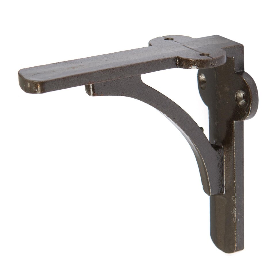 image 1 of Hammer & Tongs Curved Iron Shelf Bracket - D100mm - Raw