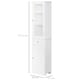 image 5 of kleankin Bathroom Storage Cabinet with 3-tier Shelf Drawer Door, Floor Cabinet Free Standing Tall Slim Side Organizer Shelves, White