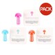 image 1 of Something Different Magic Aura Mushroom Crystal (Pack of 24) - Orange/Pink/Blue - One Size