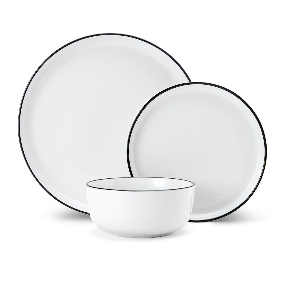 image 1 of Mikasa Dinner Set White Porcelain 12 Piece