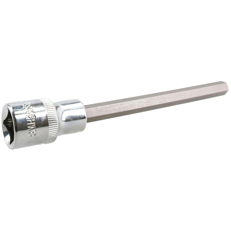 image 1 of 8mm Hex Allen Key Long Bit Internal Socket Metric 1/2" Drive 140mm Length Cr-V