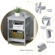 image 3 of COSTWAY 3-Tier Nightstand Side Table X-Design End Table Grey