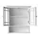image 3 of Teamson Home Wooden Bathroom Wall Cabinet 2 Doors Neal White