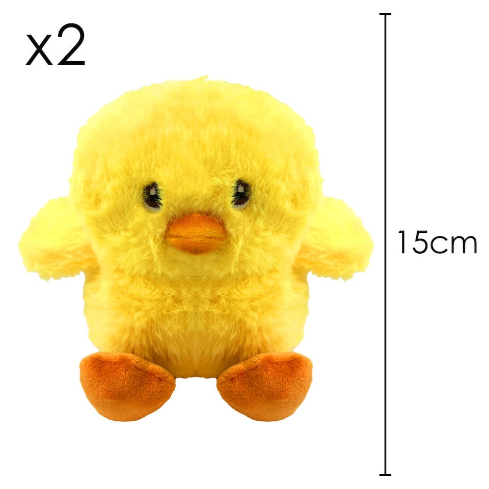 image 1 of VFM e-Store Baby Chick Soft Toy Easter Plush - 2 Pack, 100% Recycled Materials