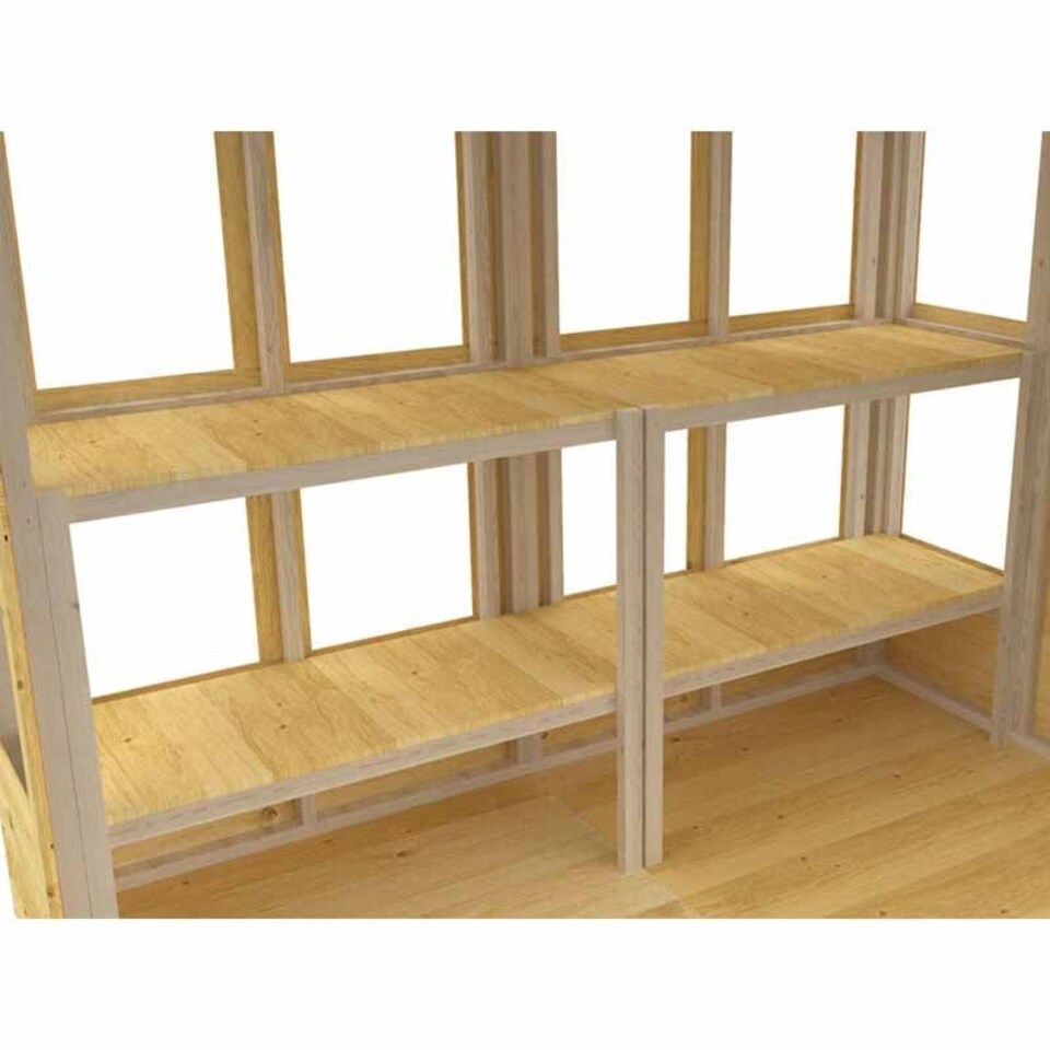 image 1 of 6 x 6 Feet Apex Potting Shed - Wood - L187 x W175 x H217 cm Brown