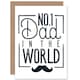 image 1 of Number 1 One Dad In The World Retro Black White Father's Day Card