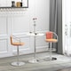 image 2 of HOMCOM Adjustable Height Round Bar Table with Swivel Top Metal White