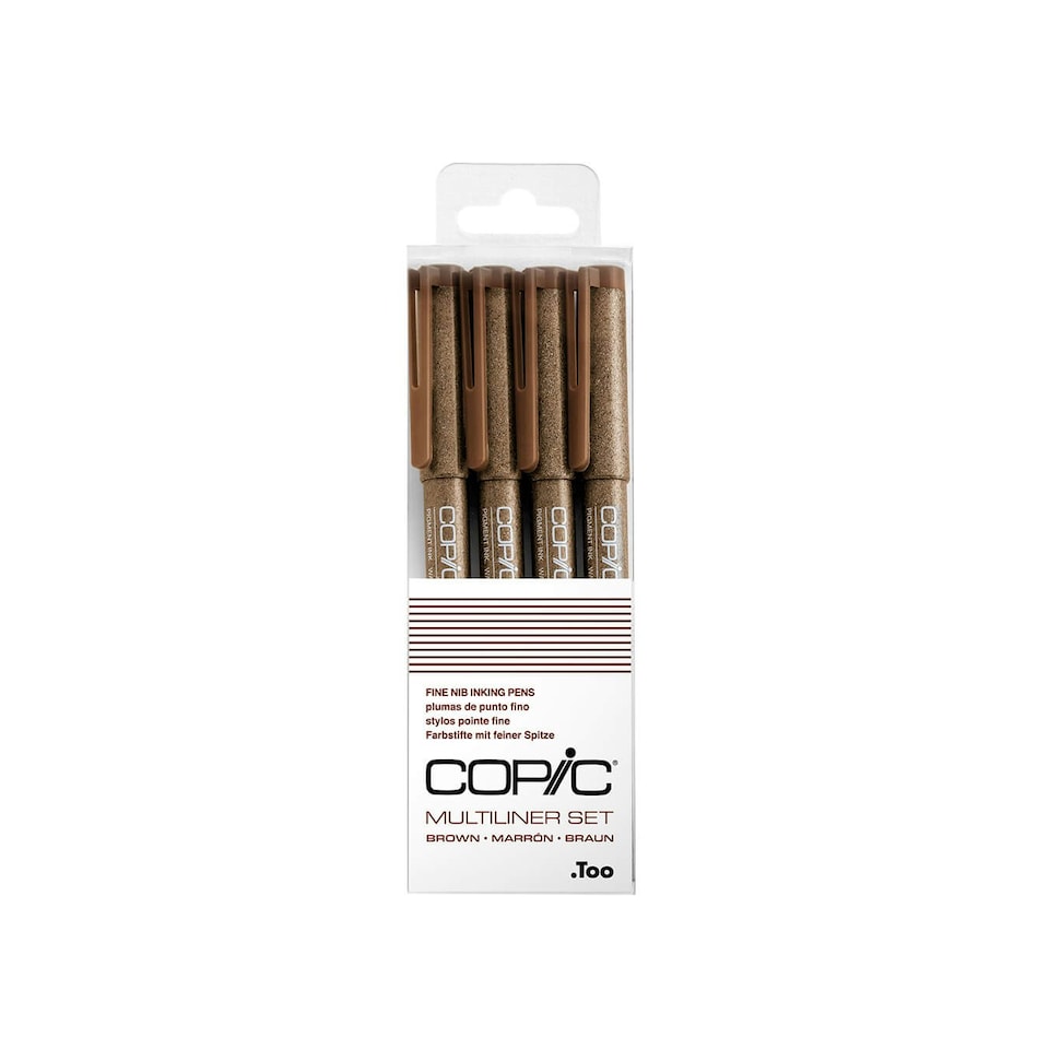 image 1 of Copic Multiliner, Brown, Set of 4
