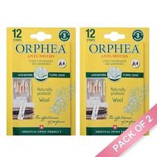 2 x Packs of Caraselle Orphea Anti Moth Strips - Floral Scent (24 Strips in total)