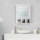 image 2 of Teamson Home Wooden Bathroom Medicine Cabinet Mirrored White