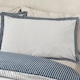 image 3 of Catherine Lansfield Oxford Pinstripe Reversible Duvet Cover Set Navy Blue | Blue | Navy Blue | King