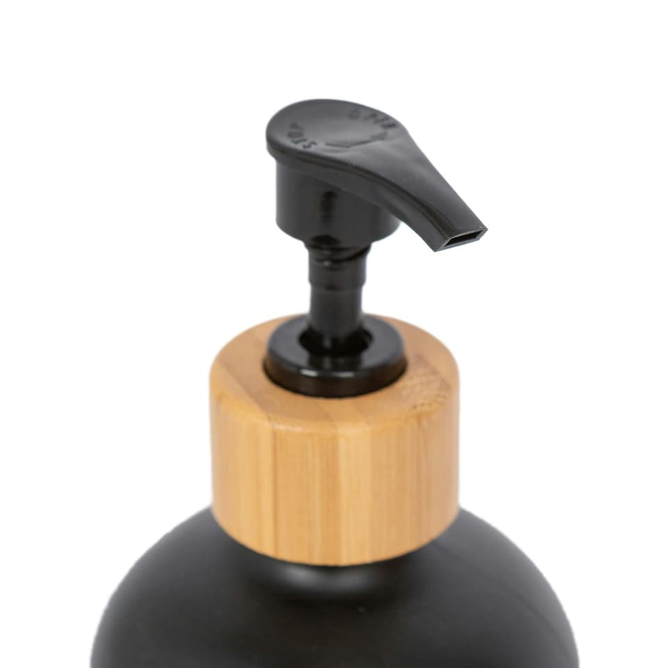 image 1 of Harbour Housewares Glass Dish Soap Dispenser - 500ml - Black