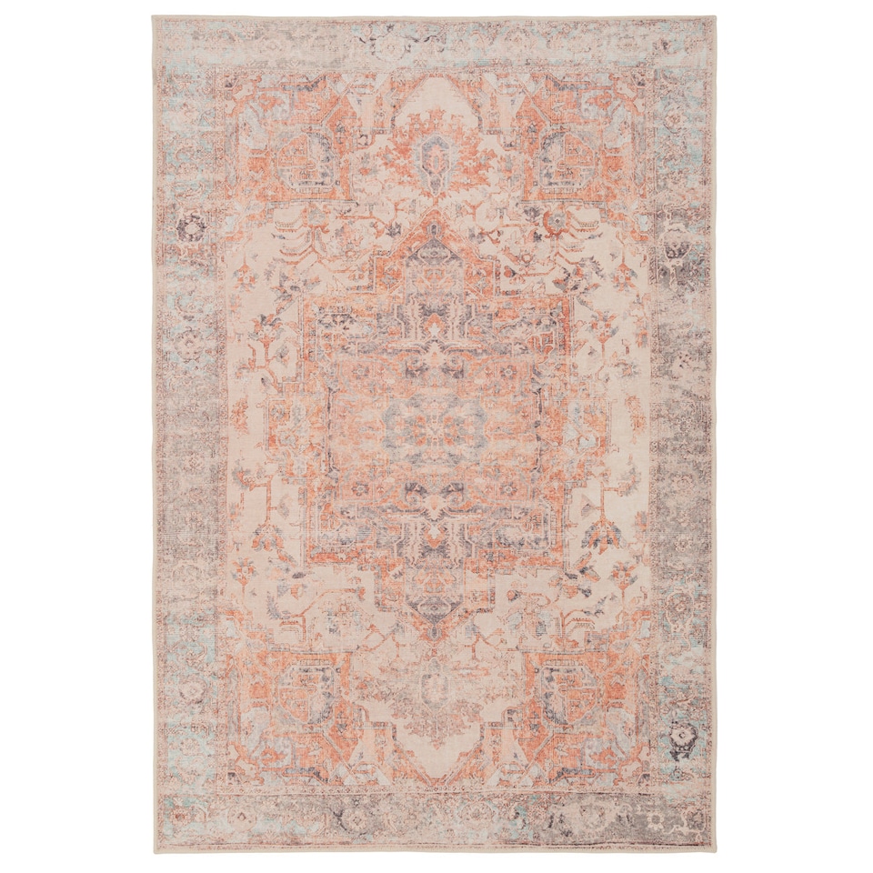 image 1 of KUKOON Washable Terracotta Vintage Rug - Sisu 160cm x 230cm