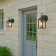 image 9 of CGC FREYA Bevelled Glass Antique Bronze Coach Lantern Wall Light Porch Black