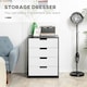image 4 of HOMCOM Chest of Drawers, 4 Drawer Storage Cabinet Unit Bedroom Living Room