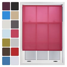 FURNISHED Daylight Sheer Roller Window Blinds Made to Measure | Pink | Fuchsia | (W) 90cm x (L) 165cm