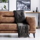 image 3 of Nordic Collection Super Cosy Fleece Blanket in Black (50" x 60") Black | Black