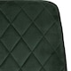 image 7 of Quebec Wave Edge Dining Set with 4 Velvet Avery Chairs Green | Emerald Green