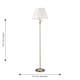 image 9 of First Choice Lighting Antique Brass Swing Arm Floor Lamp with White Pleated Shade Bronze | White