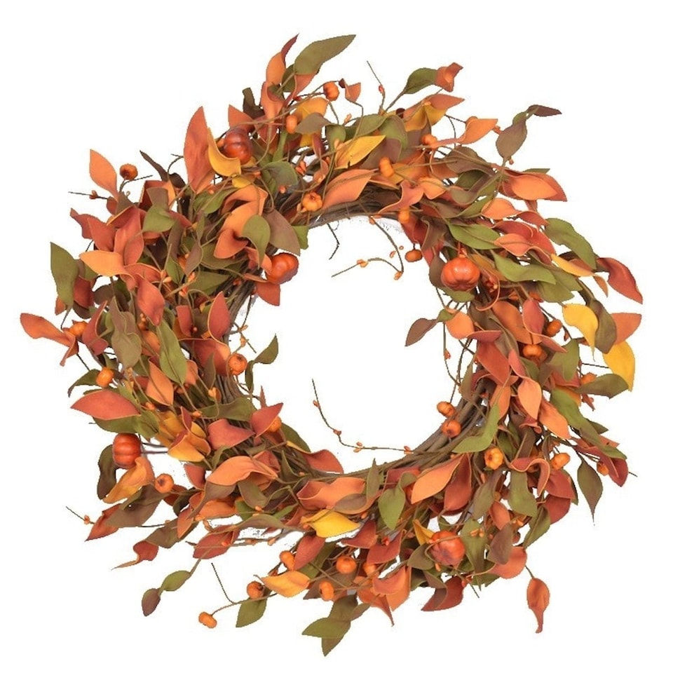 Heaven Sends Halloween Autumnal Miniature Pumpkin Wreath