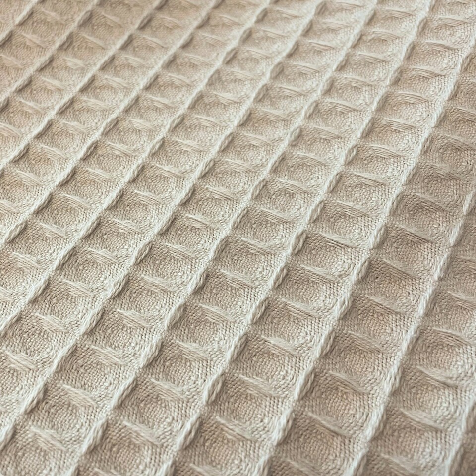 image 1 of Waffle Throw Blanket 225 x 250cm - Taupe