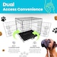 image 4 of Straame 36" Folding Metal Dog Crate Black