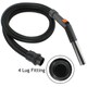 image 4 of SPARES2GO Stainless Steel Hose for Vax 2000 Series Vacuum Cleaner (4 Lug Fitting) Black