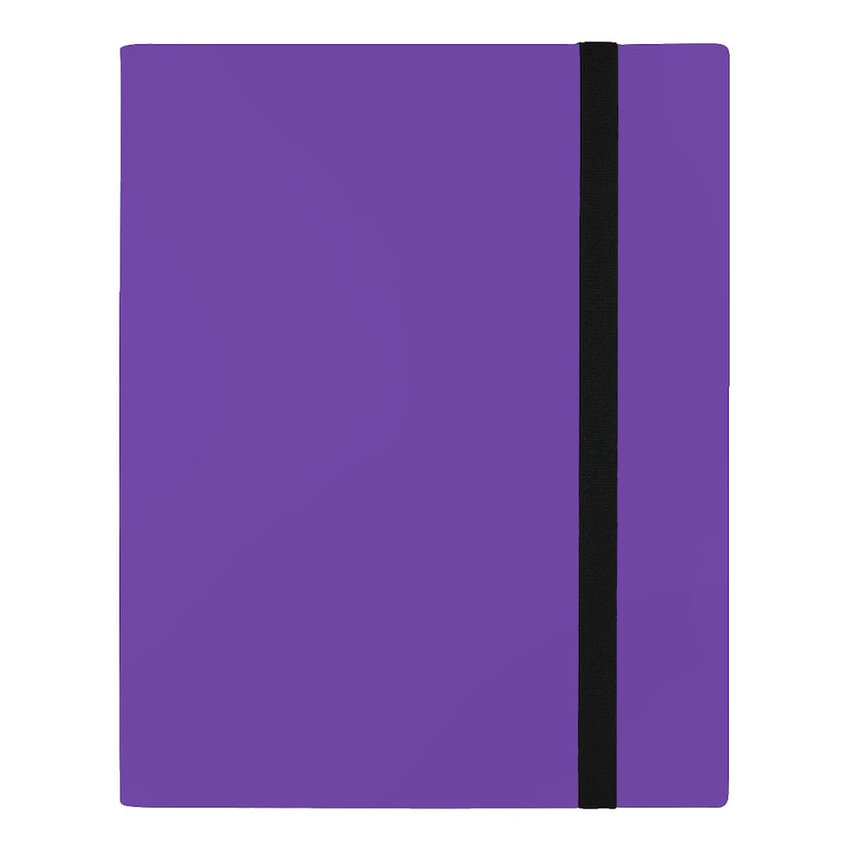 image 1 of PokeProtection Trading Card Binder with Strap Closure and 360 Card Capacity in Purple | Purple | Purple | 1
