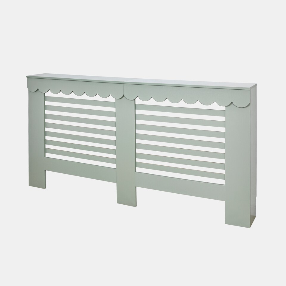 image 1 of OHS Scallop Radiator Cover Engineered Wood Side Board Shelf - Large
