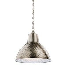 Missoula 1 Light Dome Ceiling Pendant Light Pewter, E27