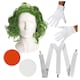 image 1 of Factory Worker Accessory Set - Wig, Face Paint, Gloves, Braces & Eyebrows Green | One Size