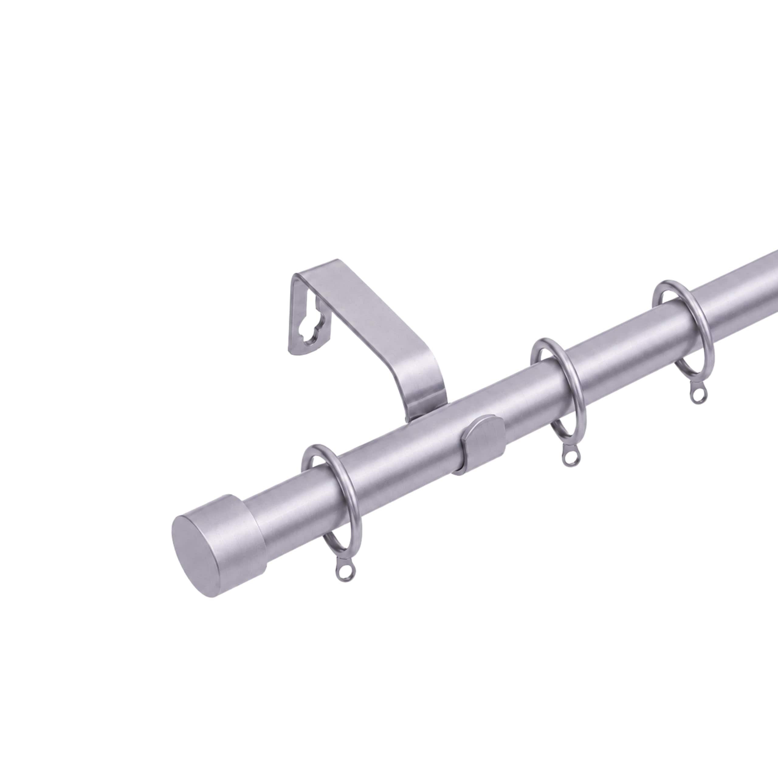 Lister Cartwright 19 mm Matt Silver Extendable Curtain Pole, 70-120 cm